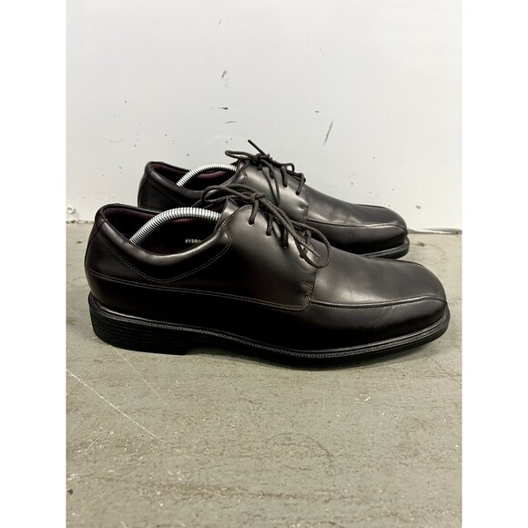 Rockport Mens 11.5 Oxfords Waterproof Hydro-Shield Brown Leather Shoes APM 11495 - Picture 1 of 8